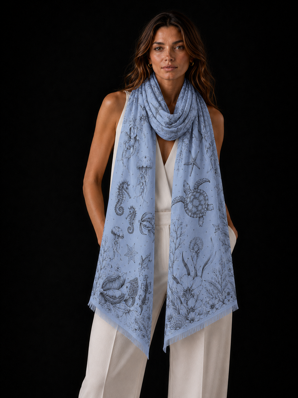 REEF CASHMERE SCARF - BAYOU