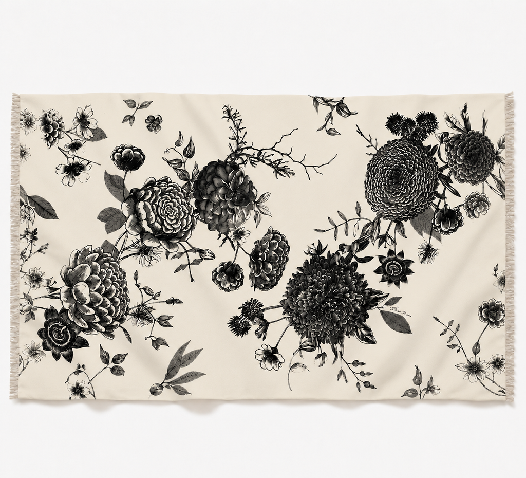 FLOWER EXPLOSION CASHMERE - CHALK