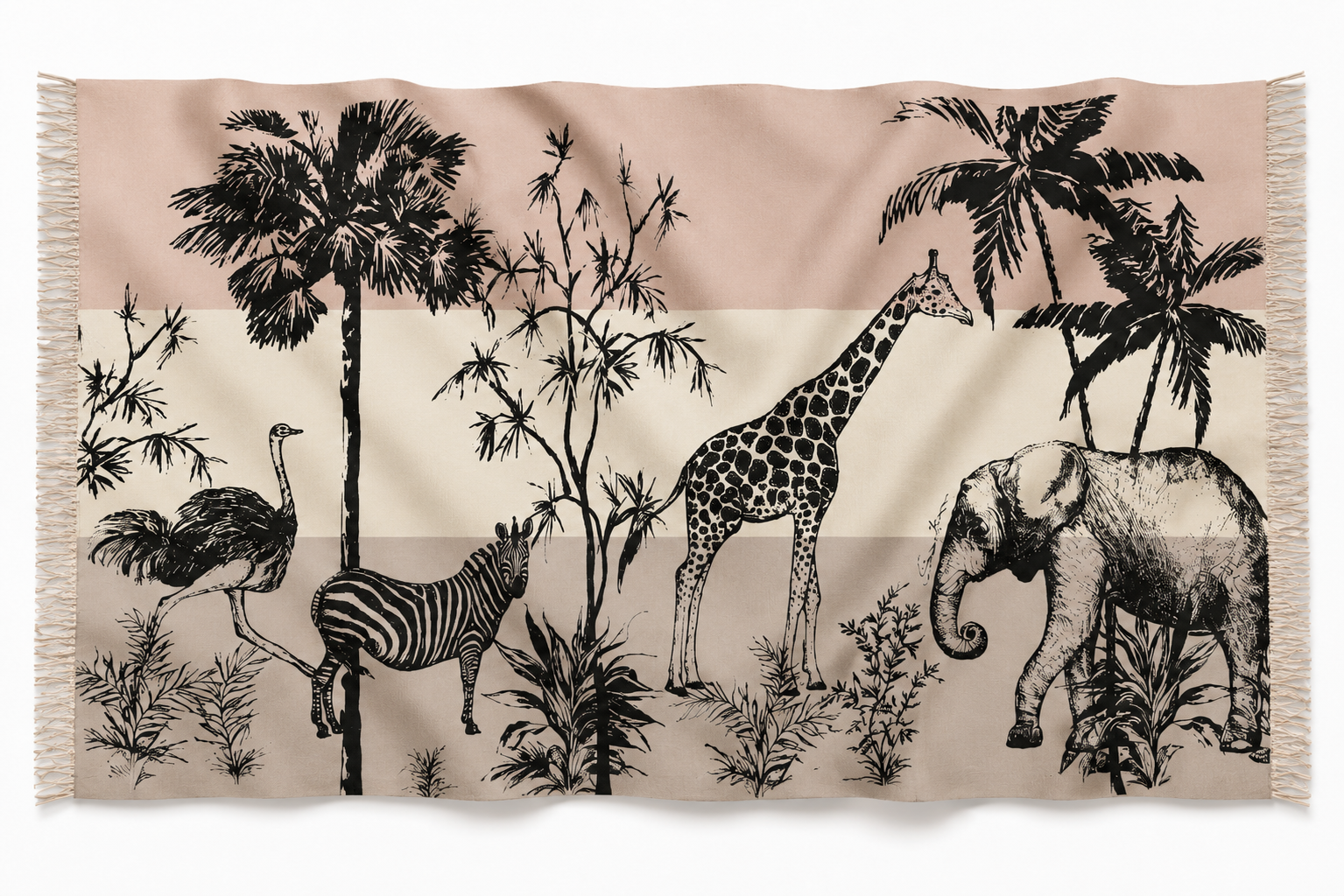 SAFARI CASHMERE SCARF - NATURE TONES