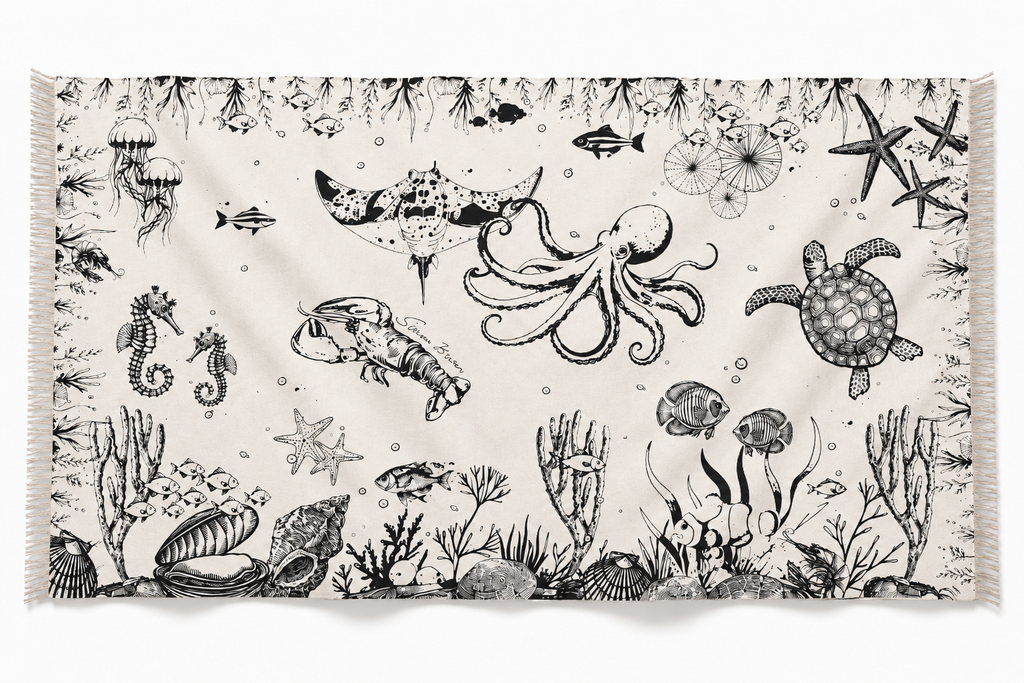 REEF CASHMERE SCARF - CHALK