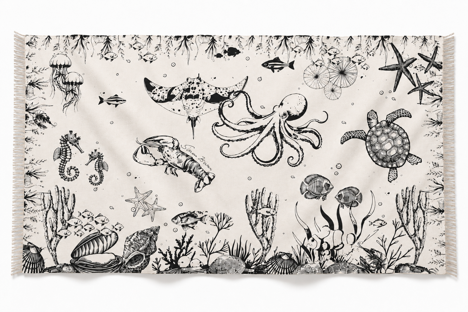 REEF CASHMERE SCARF - CHALK