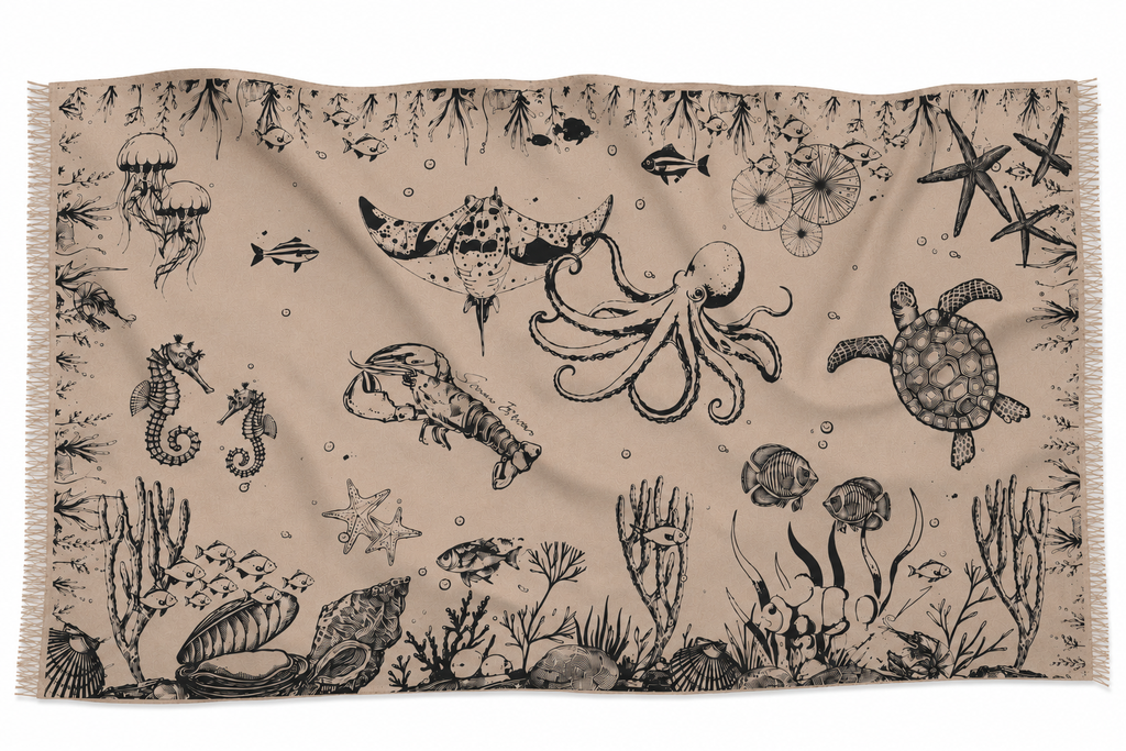REEF CASHMERE SCARF - WHEAT
