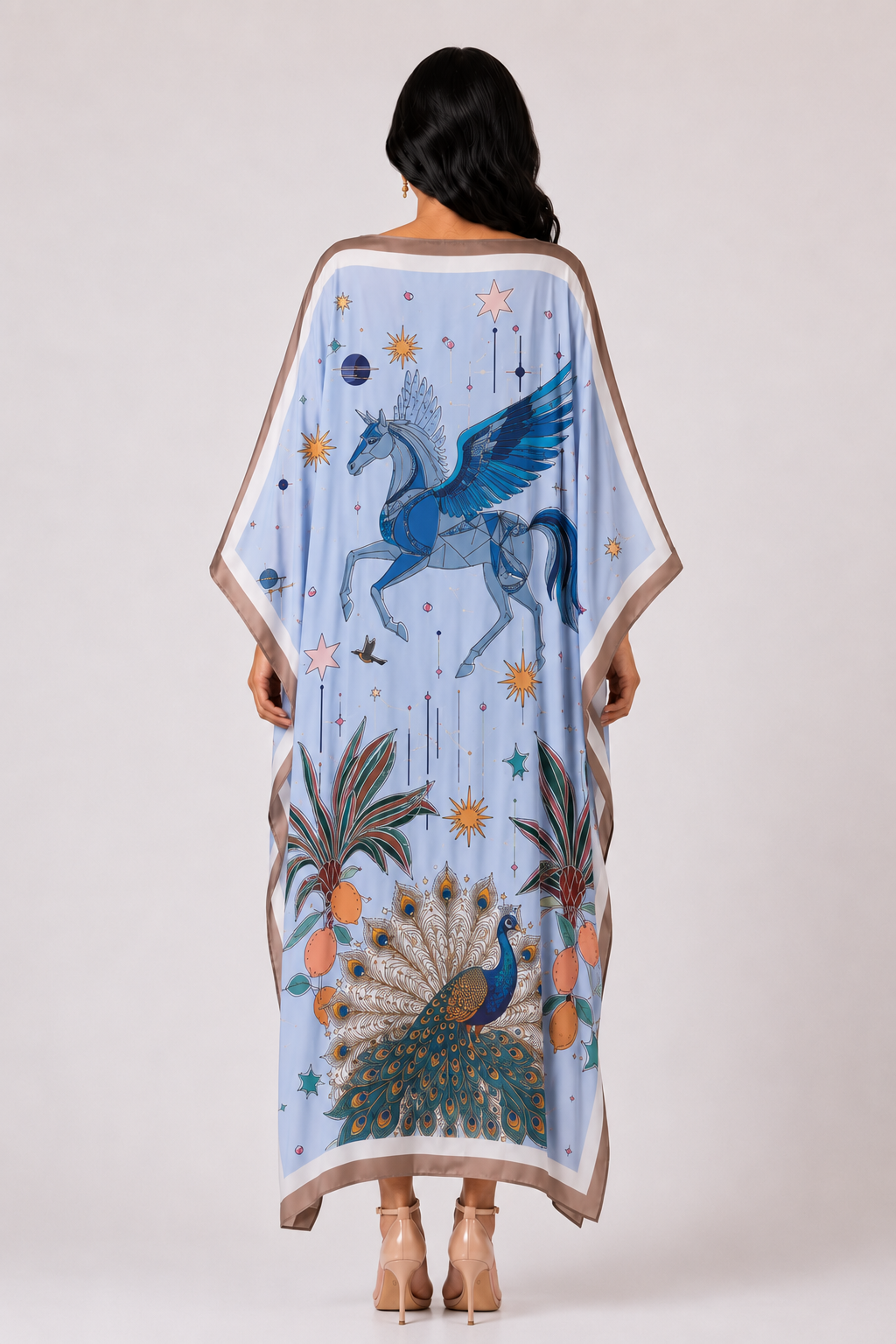 AURORA SILK TUNIC - LIGHT BLUE
