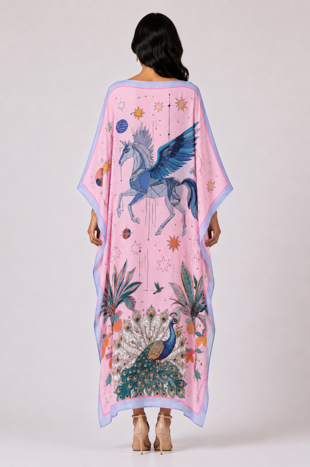 AURORA SILK TUNIC - LIGHT ROSE