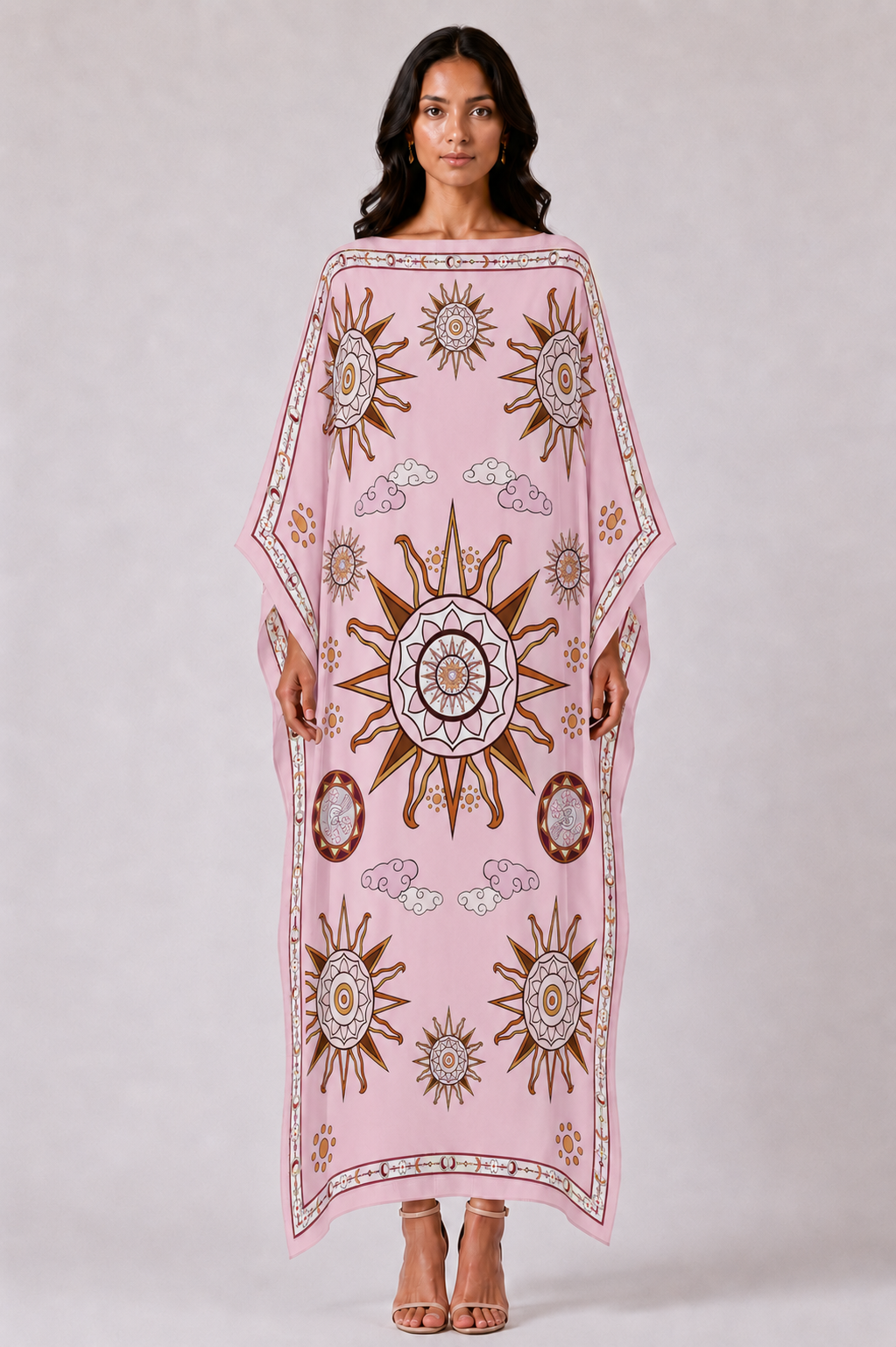 SOL SILK TUNIC - LIGHT ROSE