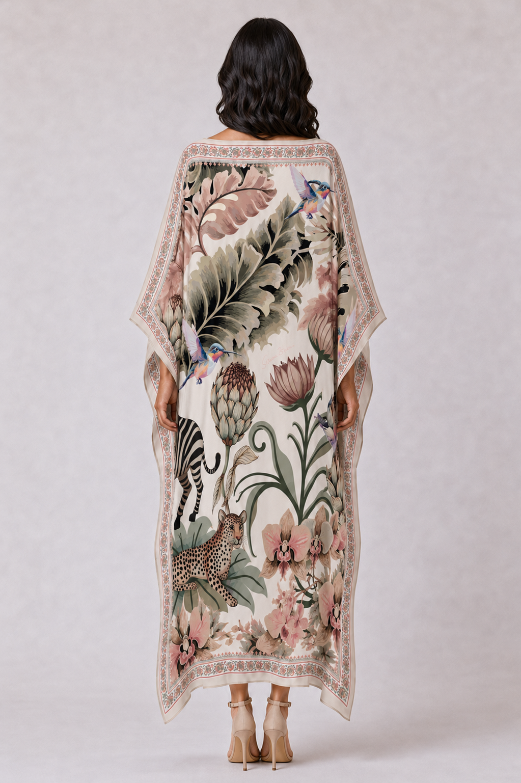 ZEBRA SILK TUNIC - OFF WHITE