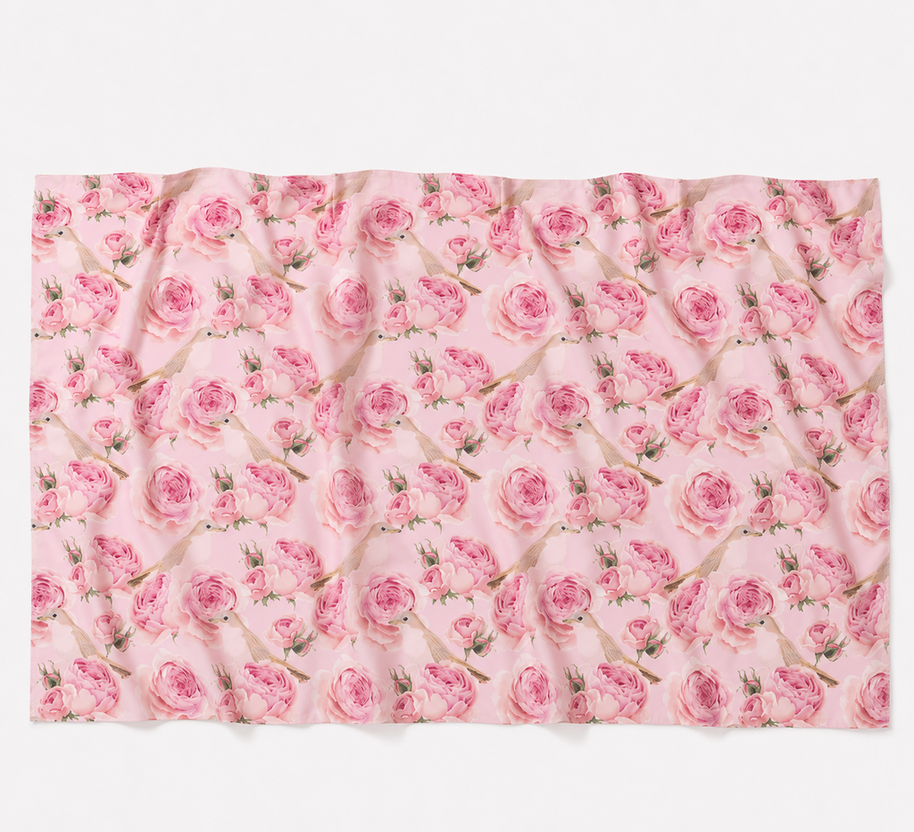 GARDEN CASHMERE SCARF - LIGHT ROSE