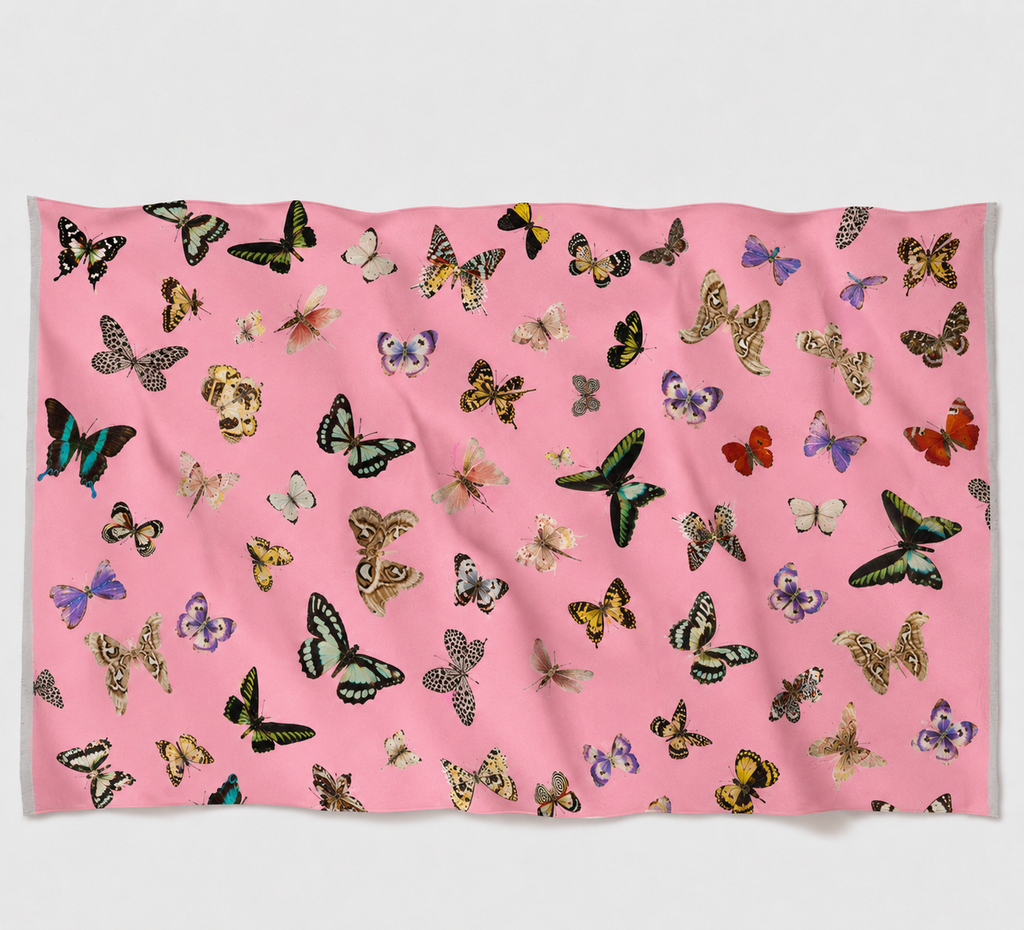 GLOWFLY CASHMERE SCARF - LIGHT CORAL