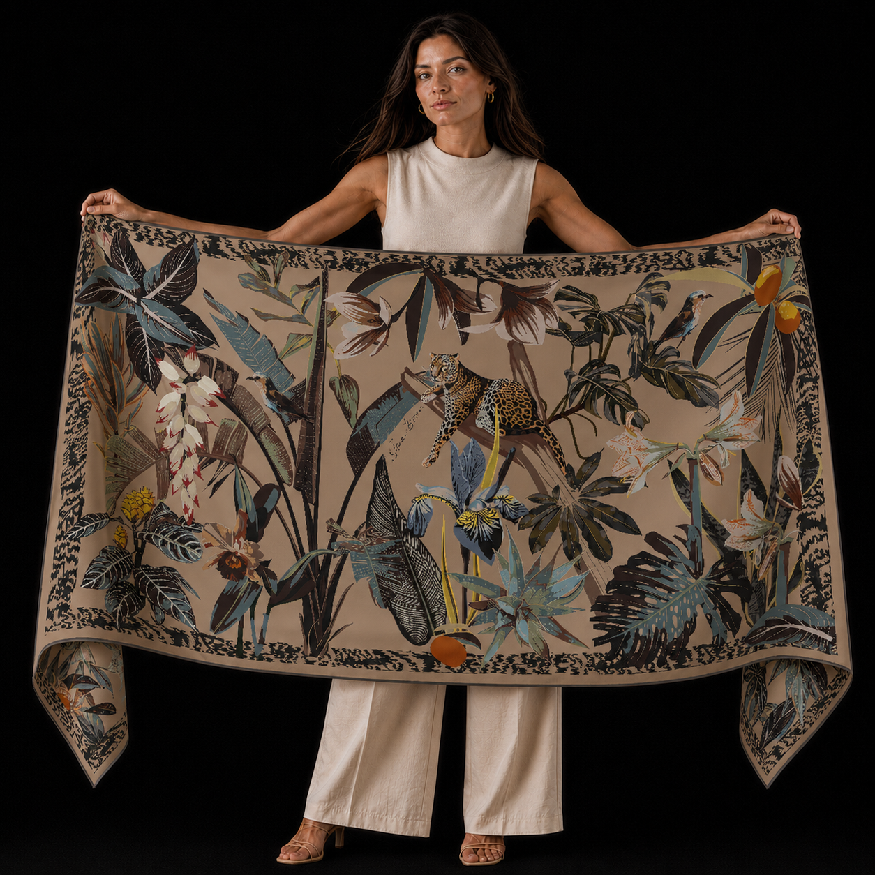 INSTINCT CASHMERE SCARF - TAUPE