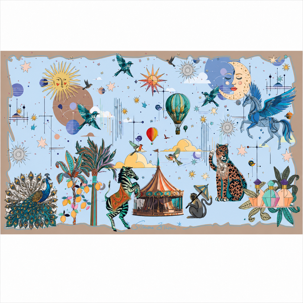 AURORA CASHMERE SCARF - LIGHT BLUE
