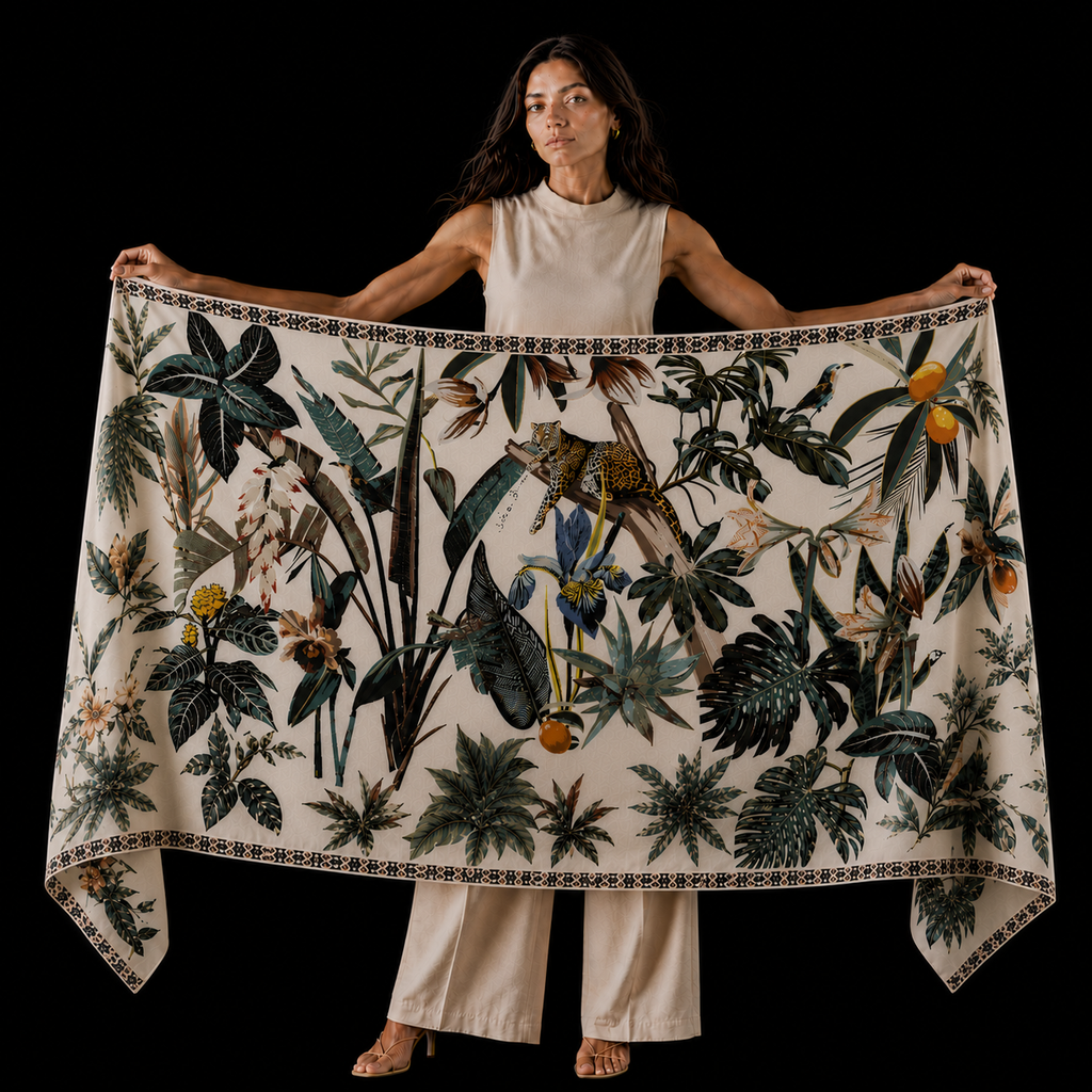 INSTINCT CASHMERE SCARF - OFF WHITE