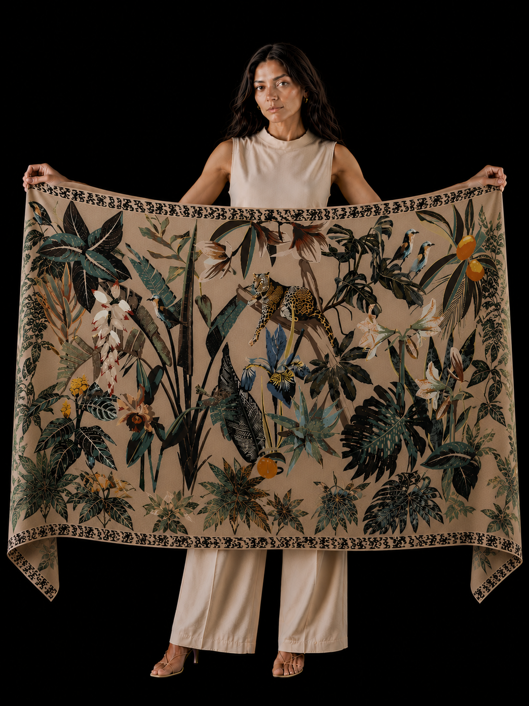 INSTINCT CASHMERE SCARF - TAUPE