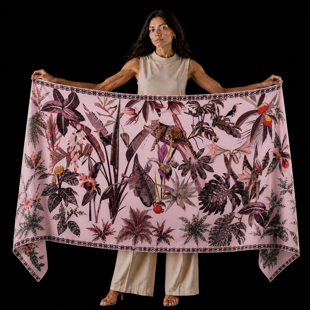 INSTINCT CASHMERE SCARF - LIGHT ROSE