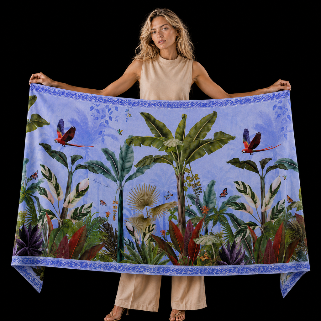 PARADISO CASHMERE SCARF - LIGHT BLUE