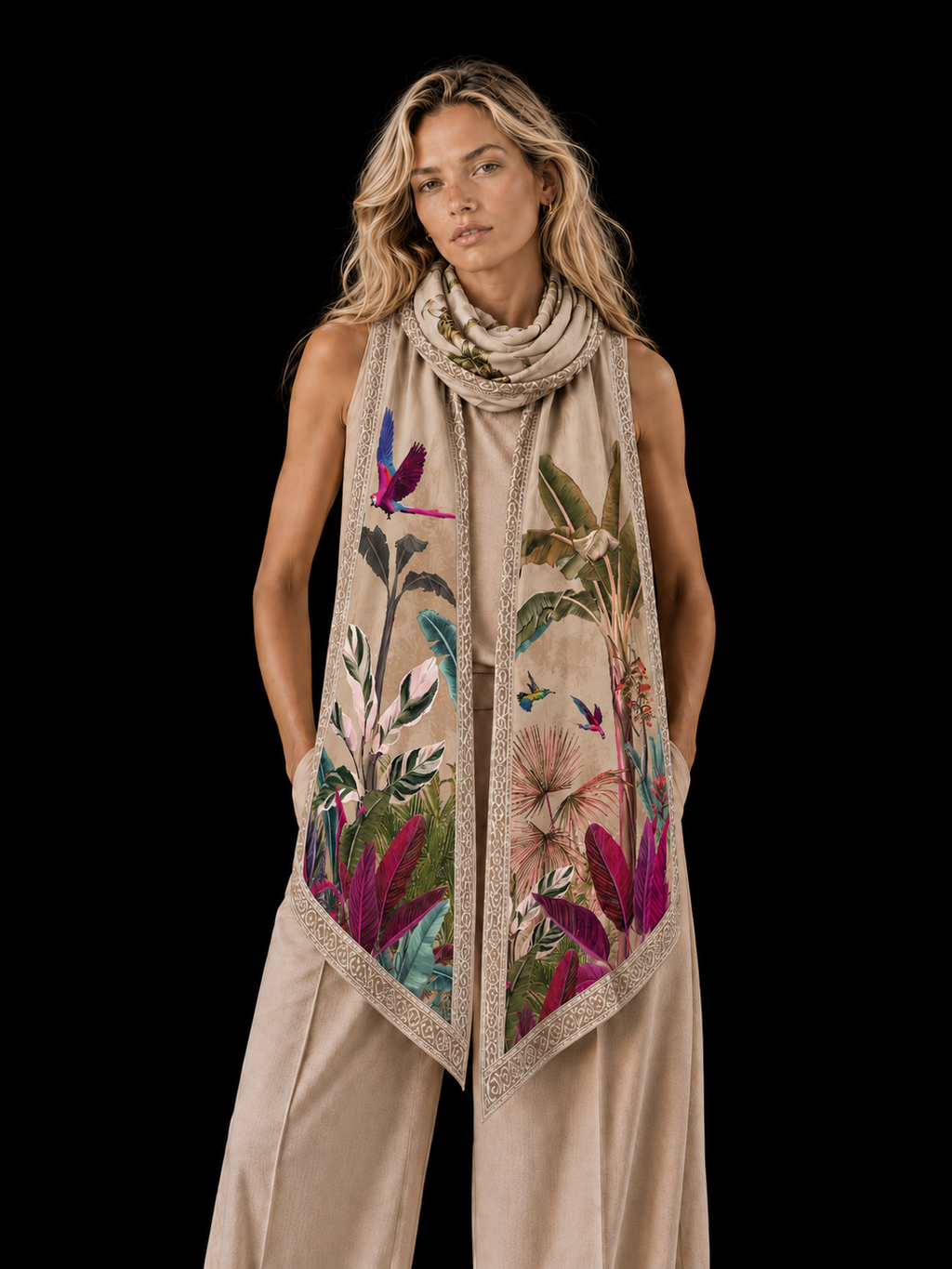 PARADISO CASHMERE SCARF - TAUPE