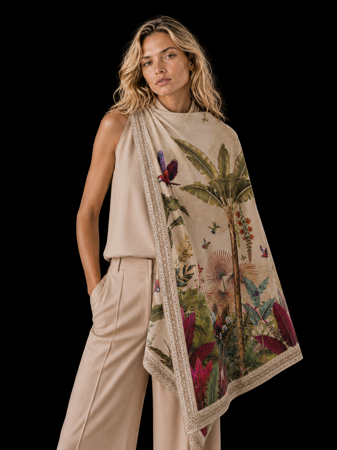 PARADISO CASHMERE SCARF - TAUPE