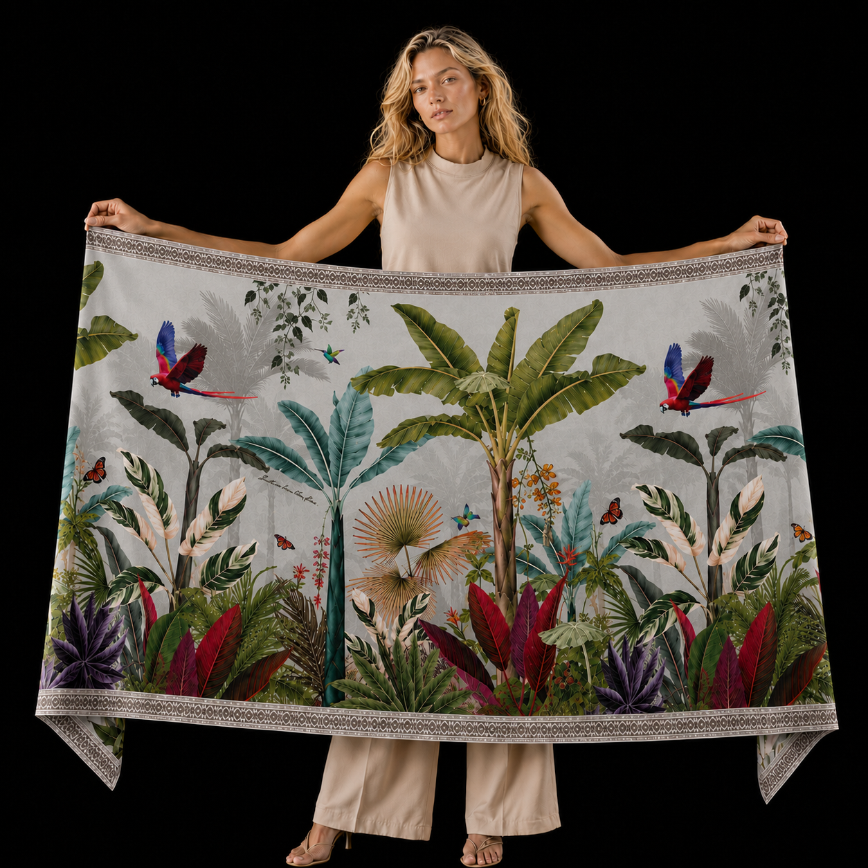 PARADISO CASHMERE SCARF - LIGHT GREY