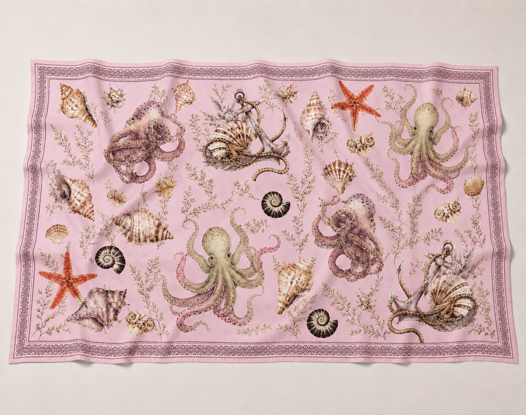 PEARL CASHMERE SCARF - LIGHT ROSE