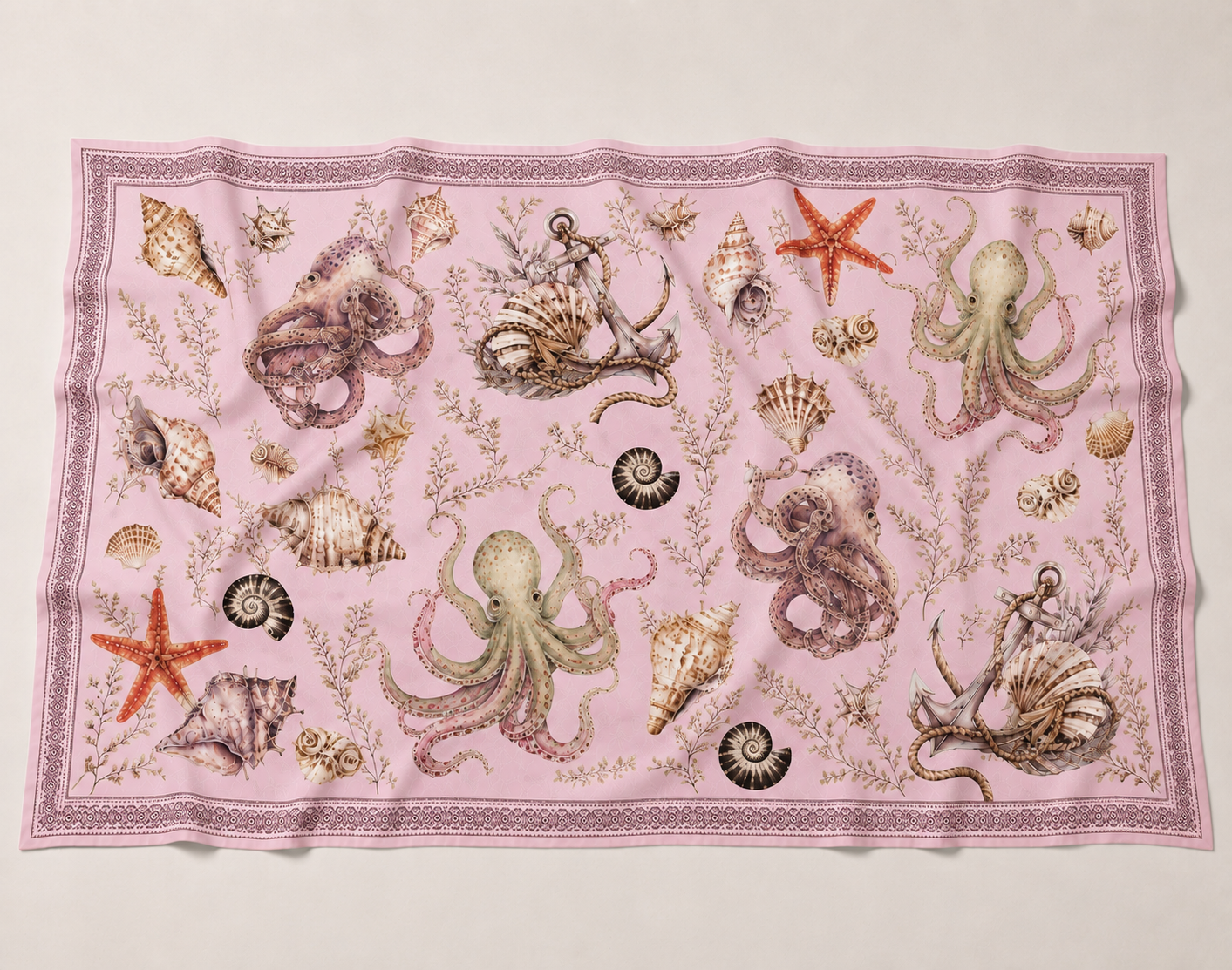 PEARL CASHMERE SCARF - LIGHT ROSE