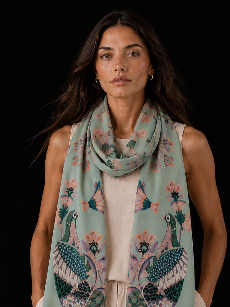 PASTELOVE CASHMERE SCARF - MINT