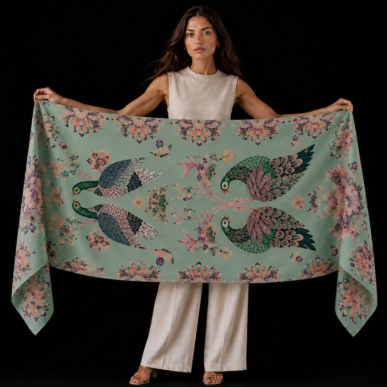 PASTELOVE CASHMERE SCARF - MINT