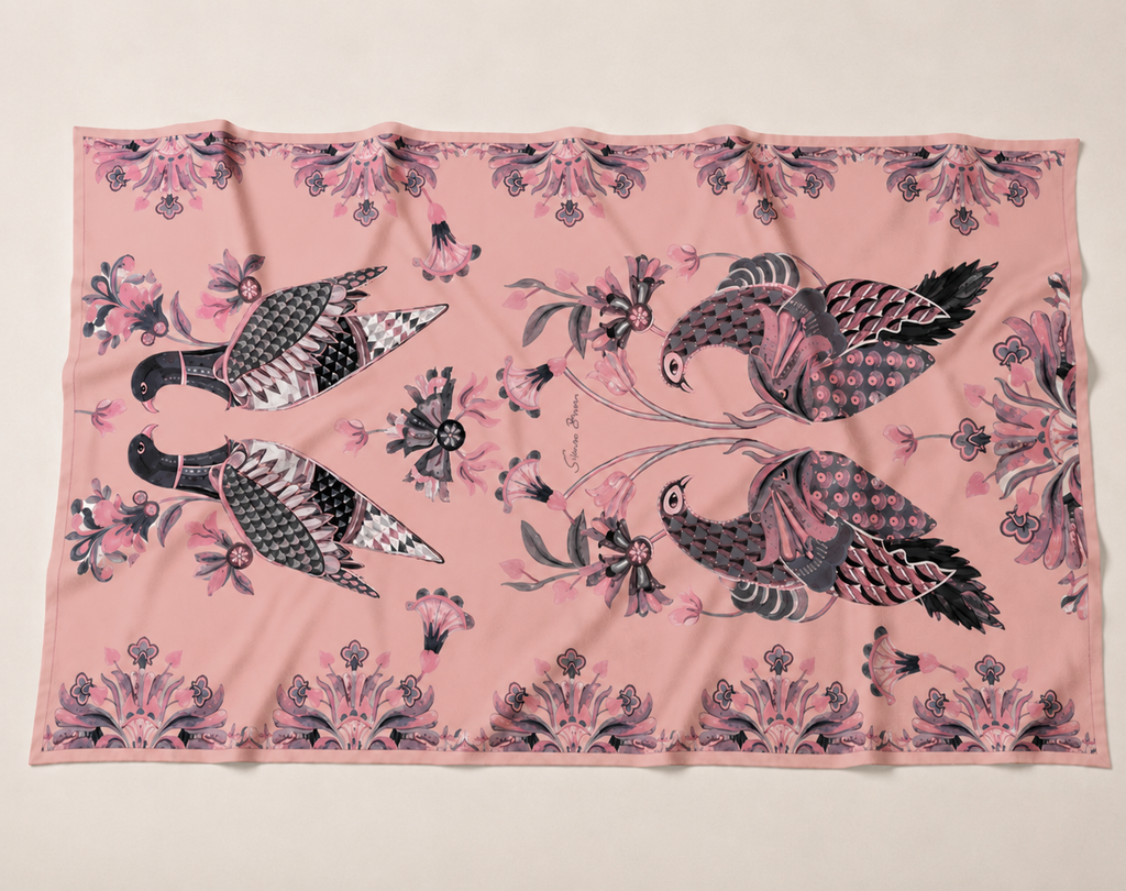 PASTELOVE CASHMERE SCARF - LIGHT ROUGE
