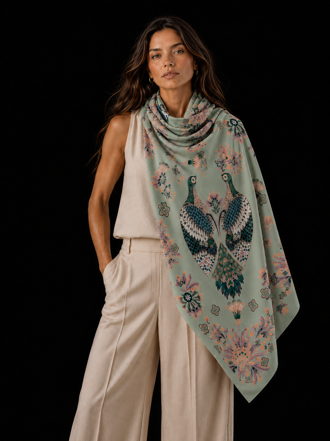 PASTELOVE CASHMERE SCARF - MINT
