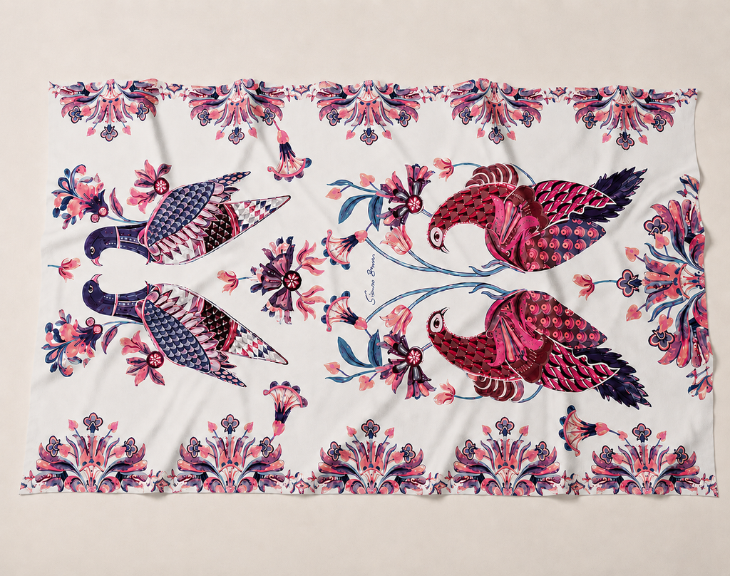 PASTELOVE CASHMERE SCARF - OFF WHITE