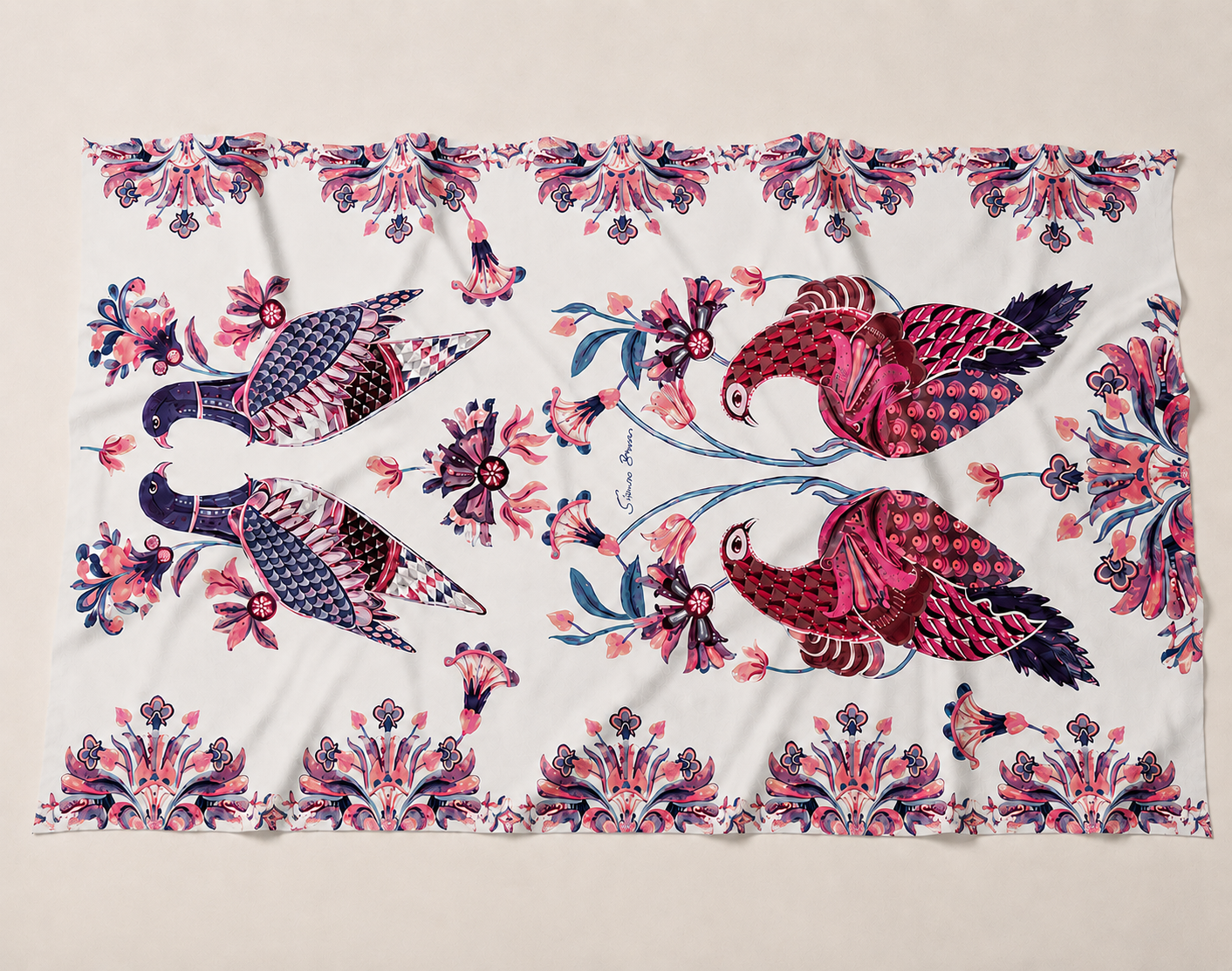 PASTELOVE CASHMERE SCARF - OFF WHITE