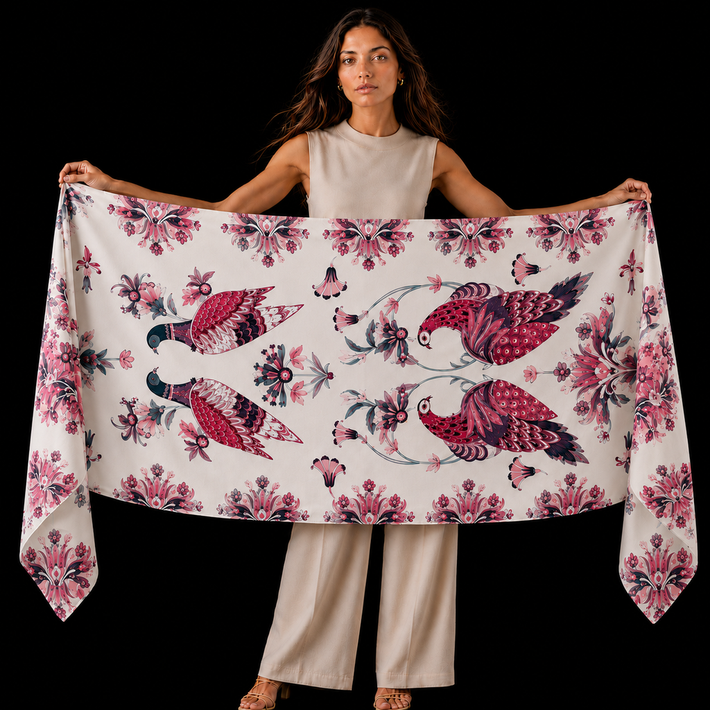 PASTELOVE CASHMERE SCARF - OFF WHITE