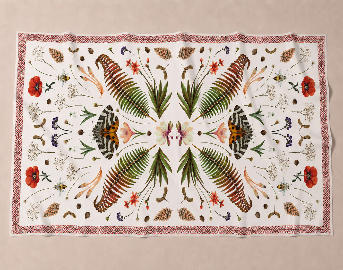 SPRING CASHMERE SCARF - OFF WHITE