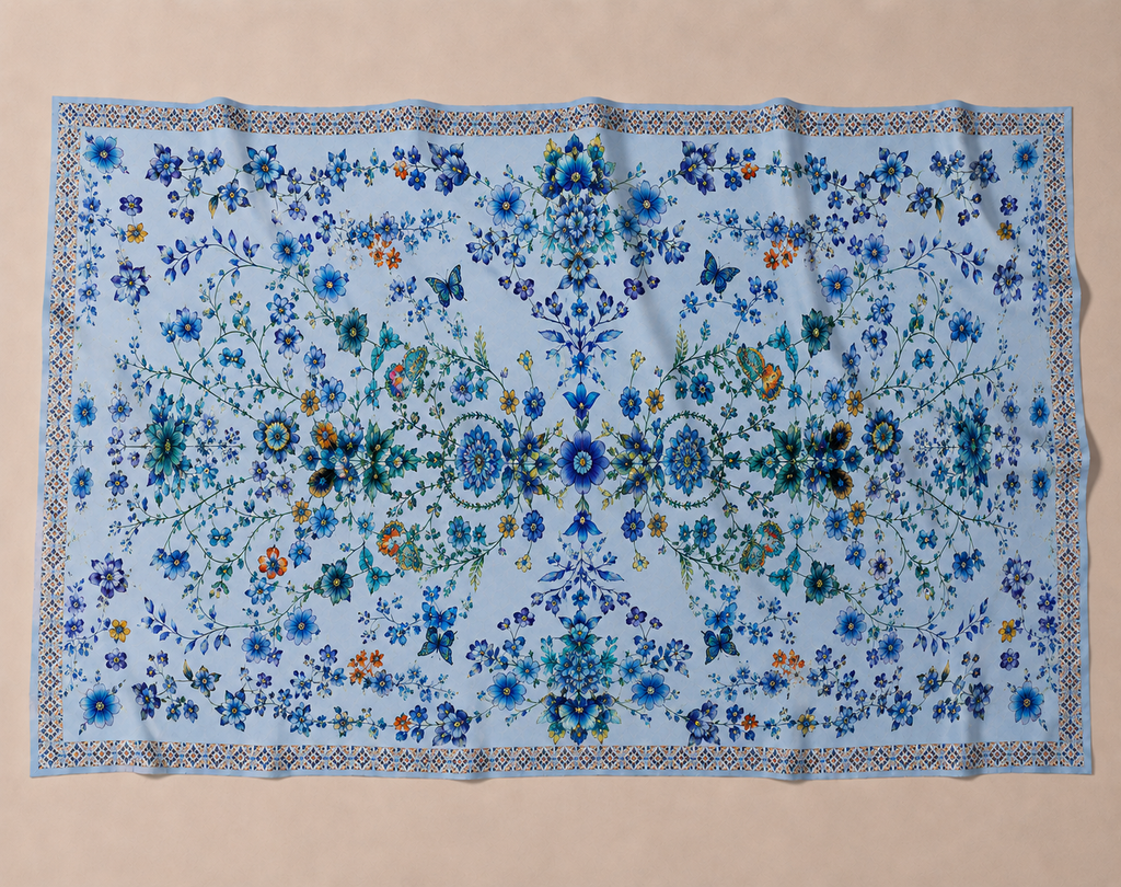 SUMMER CASHMERE SCARF - BLUE