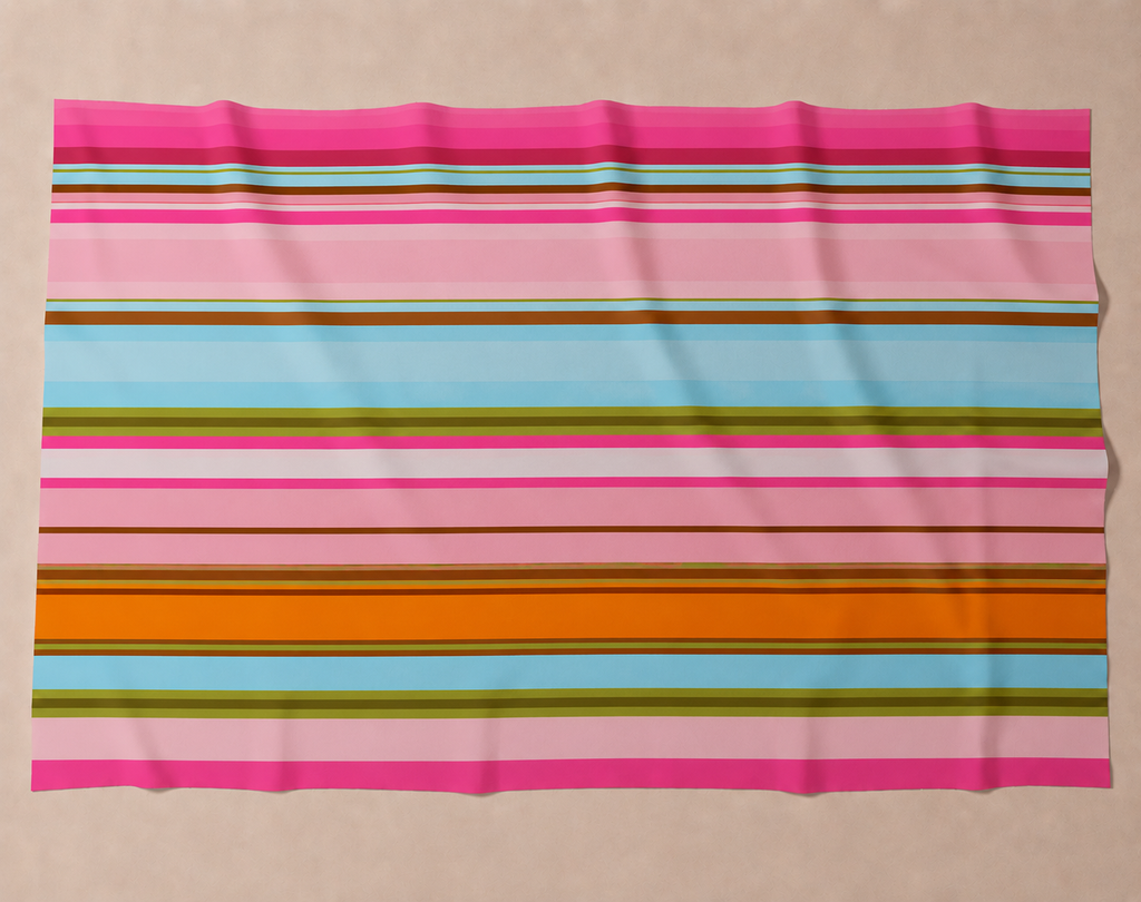 SUMMER STRIPS CASHMERE SCARF - PINK