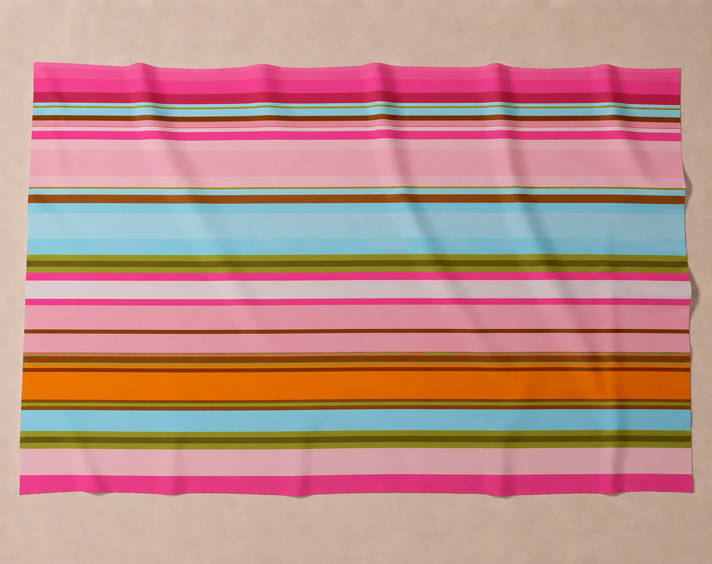 SUMMER STRIPS CASHMERE SCARF - PINK