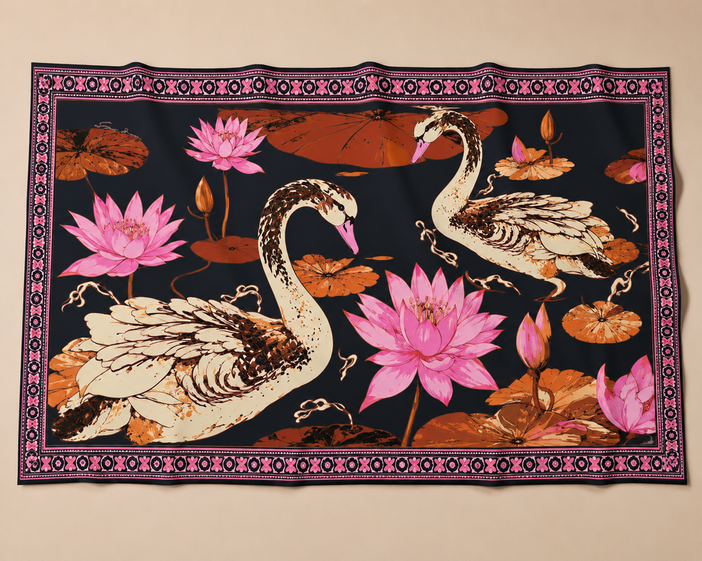 SWAN CASHMERE SCARF - TRIACLE