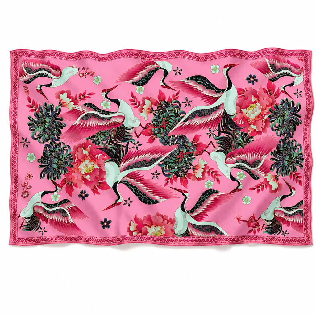 TSURU CASHMERE SCARF - BERRY