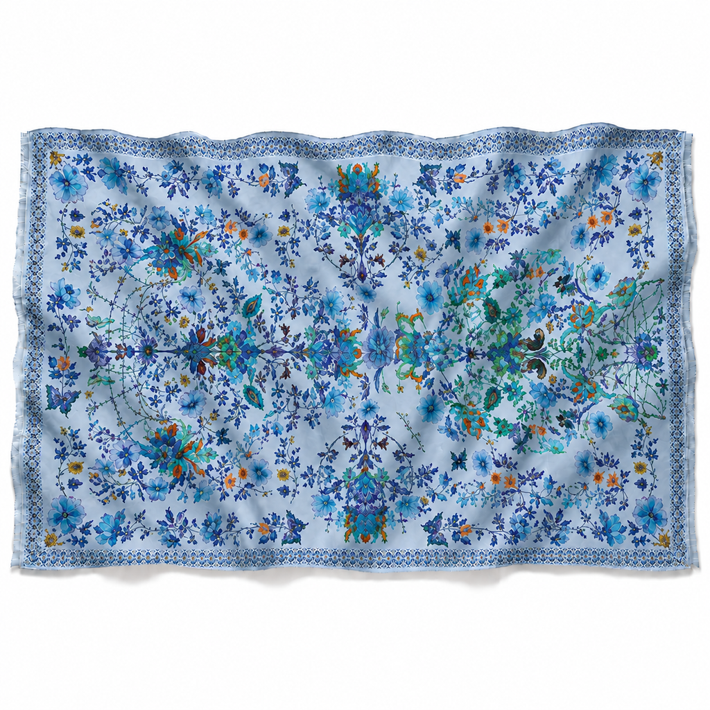 SUMMER CASHMERE SCARF - BLUE