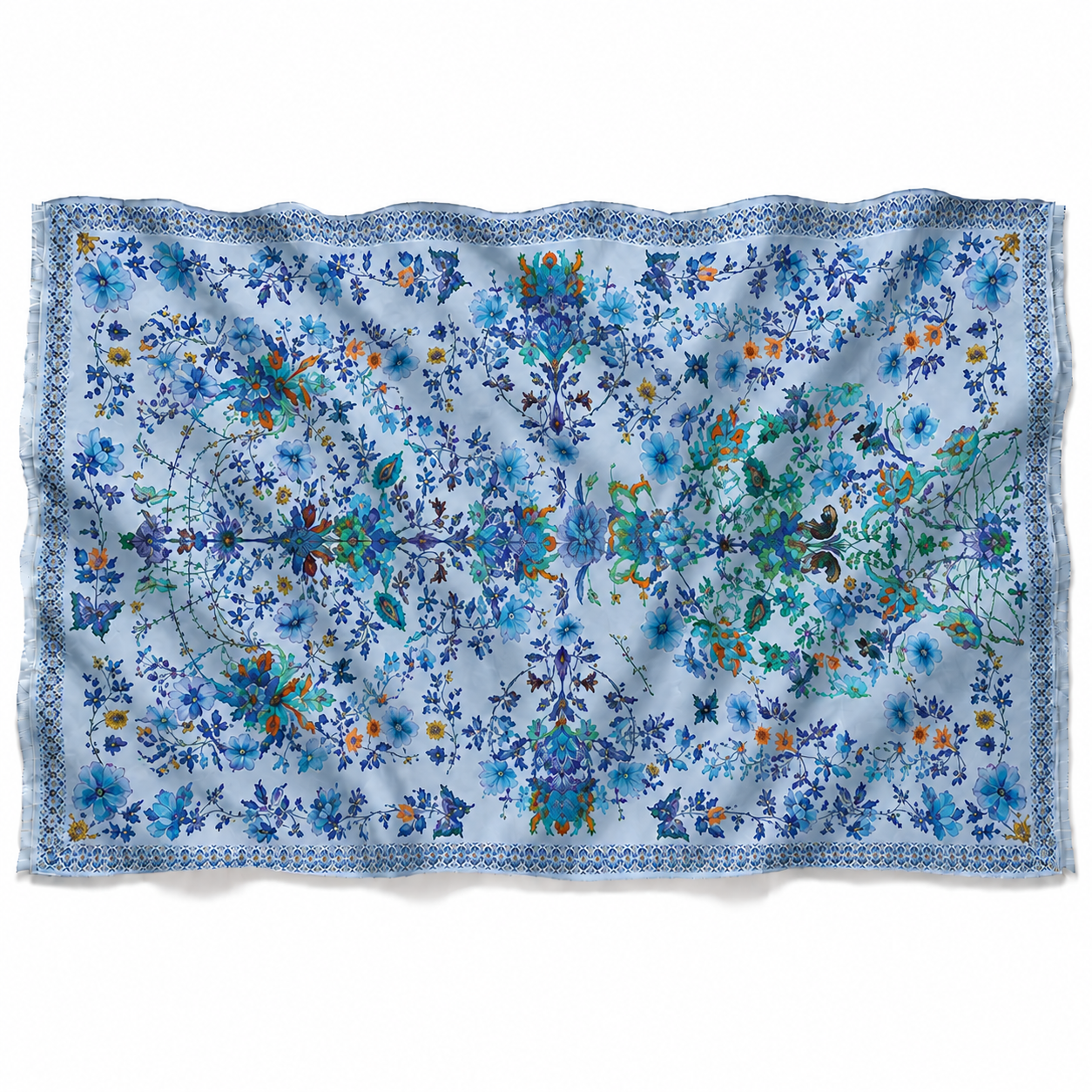 SUMMER CASHMERE SCARF - BLUE