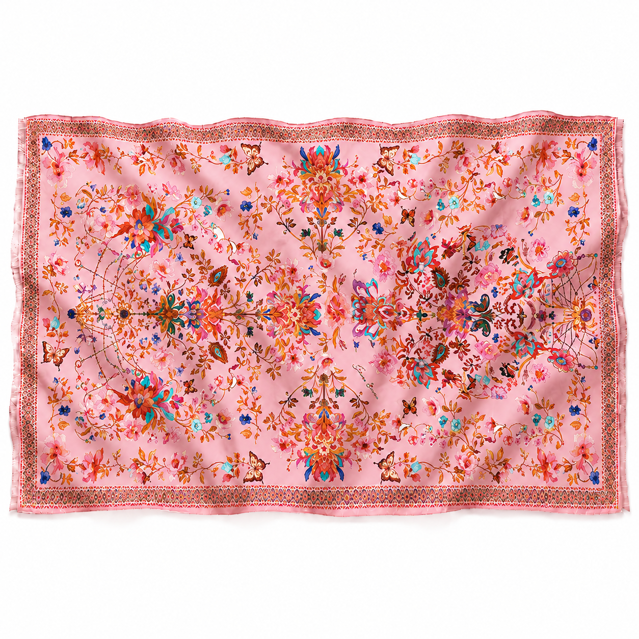 SUMMER CASHMERE SCARF - LIGHT CORAL