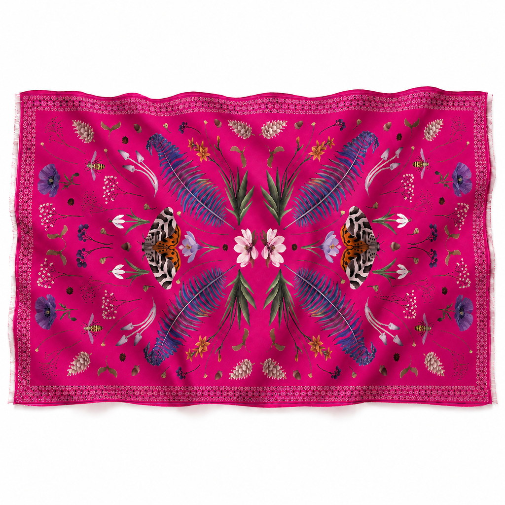 SPRING CASHMERE SCARF - DAYGLOW