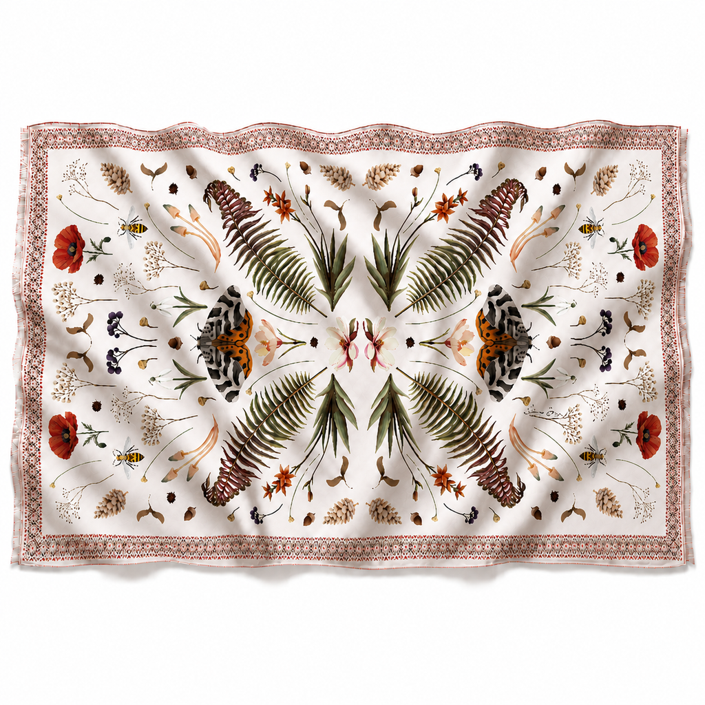 SPRING CASHMERE SCARF - OFF WHITE