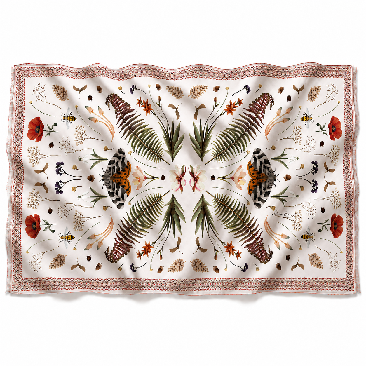 SPRING CASHMERE SCARF - OFF WHITE