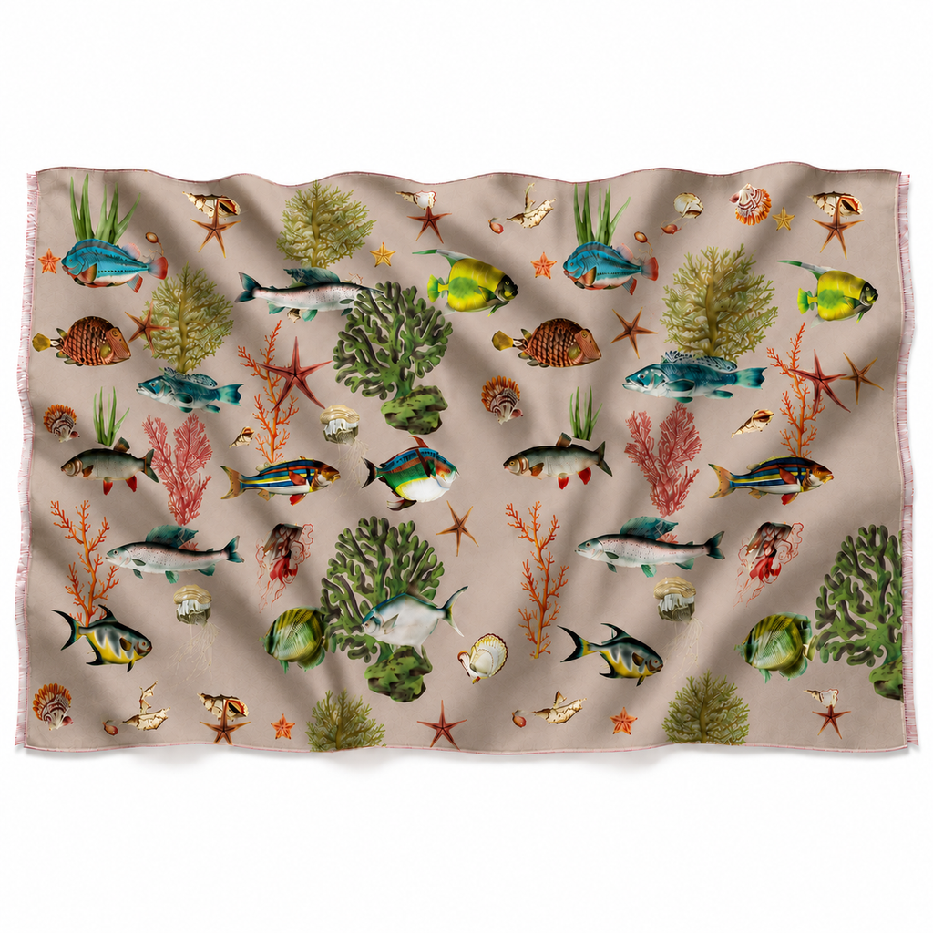SHOAL CASHMERE SCARF - TAUPE