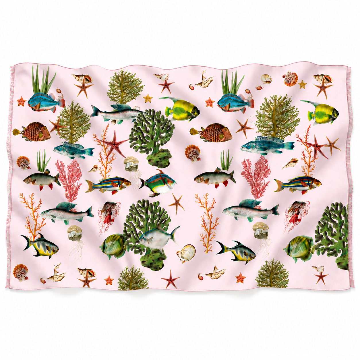 SHOAL CASHMERE SCARF - LIGHT ROSE