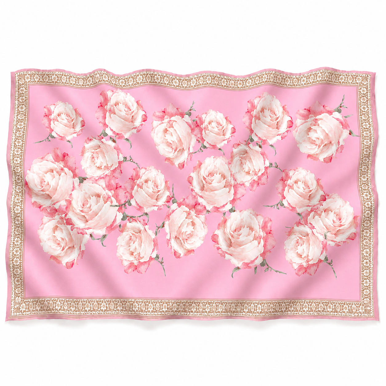 ROSES CASHMERE SCARF - PINK