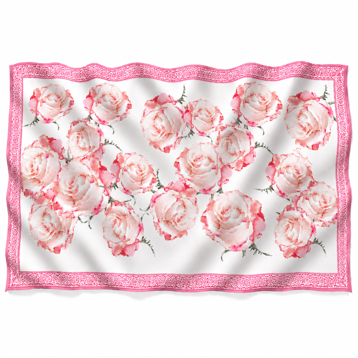 ROSES CASHMERE SCARF - OFF WHITE