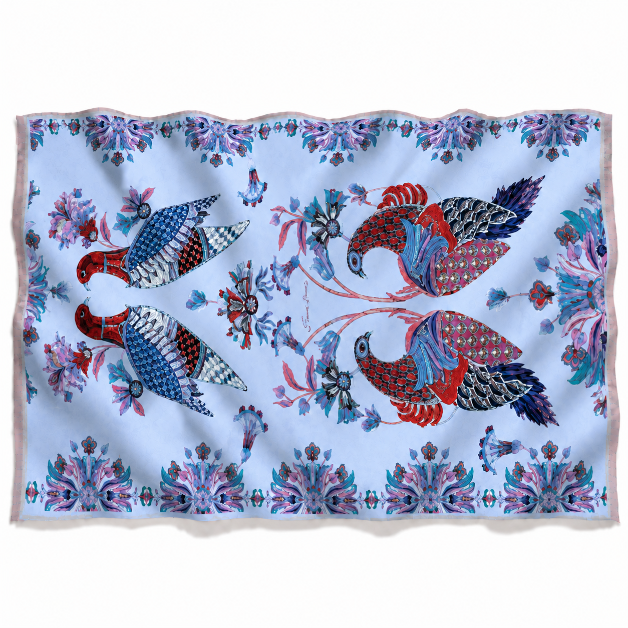PASTELOVE CASHMERE SCARF - SKY BLUE