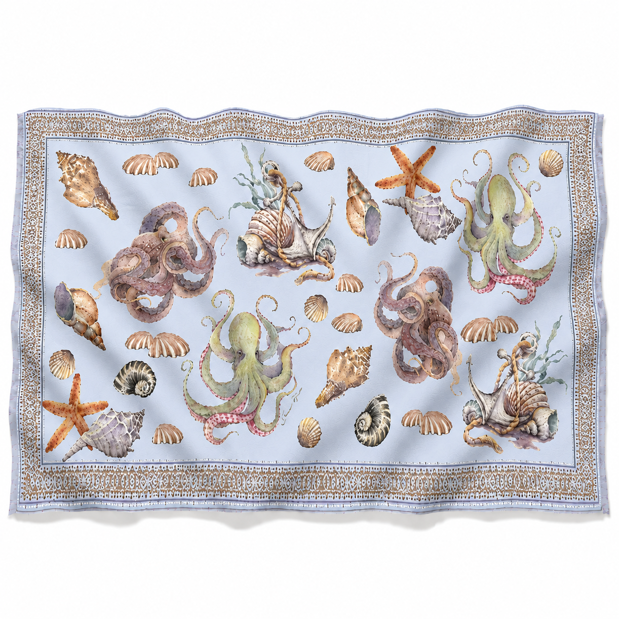 PEARL CASHMERE SCARF - LIGHT BLUE