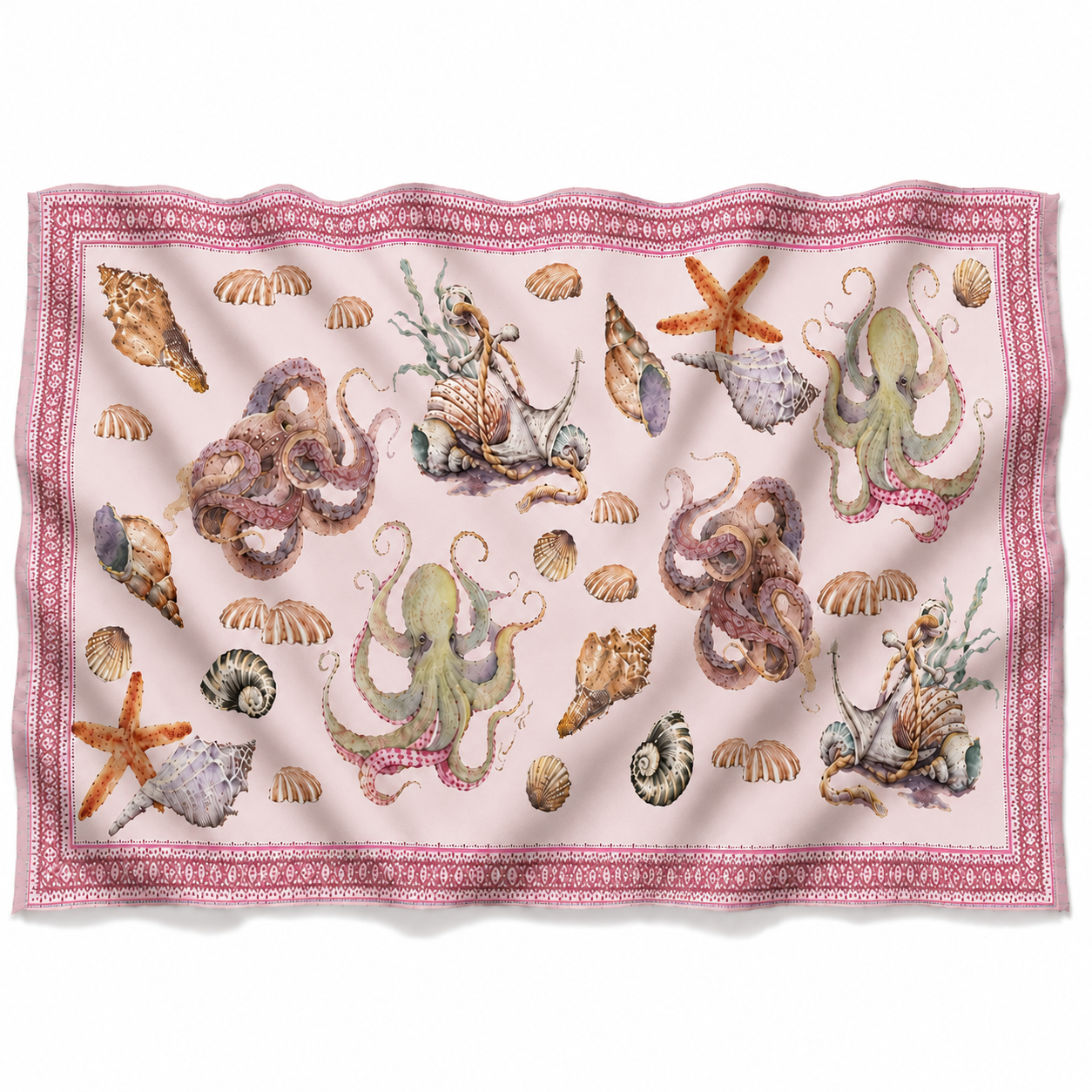 PEARL CASHMERE SCARF - LIGHT ROSE