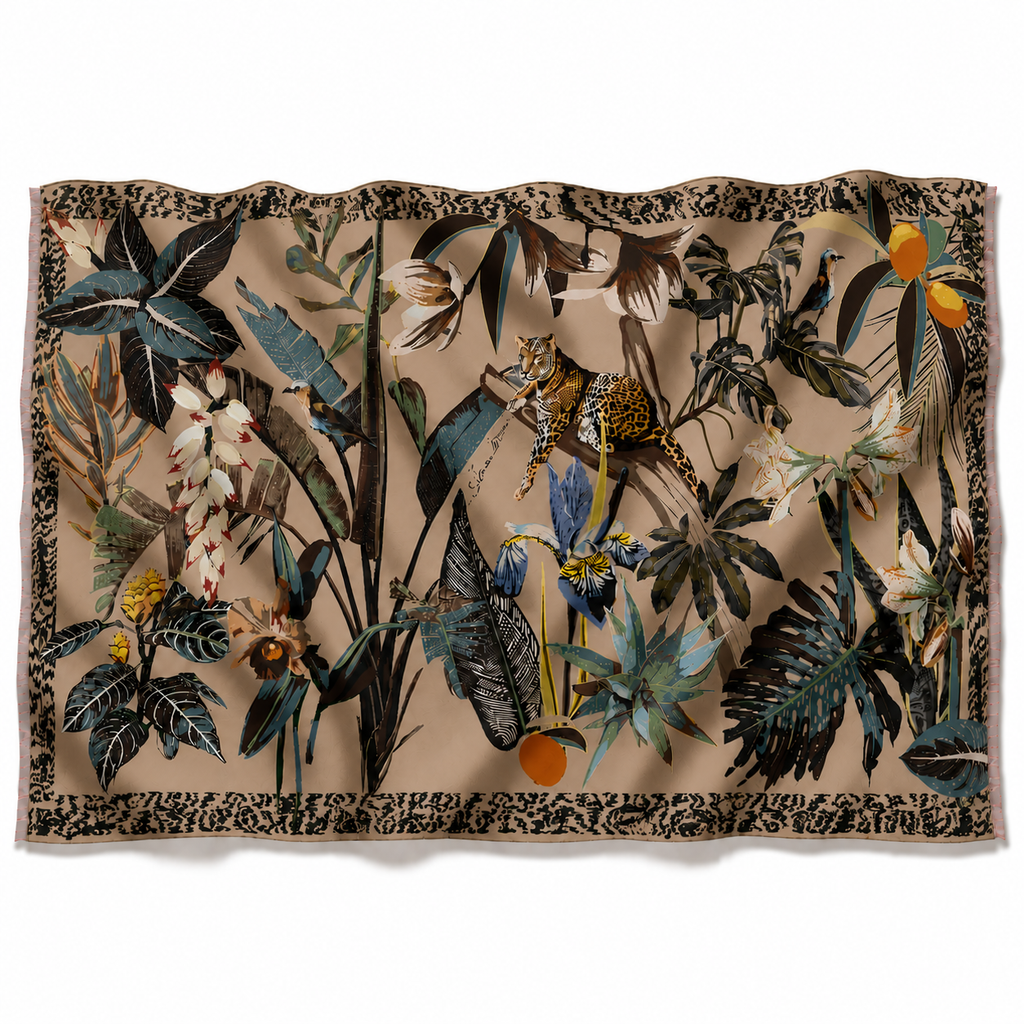 INSTINCT CASHMERE SCARF - TAUPE